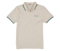 Polo-Shirt Regular Fit Baumwoll-Piqué ecru