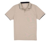 Polo-Shirt Modern Fit Baumwoll-Piqué greige