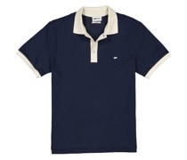 Polo-Shirt Slim Fit Baumwoll-Piqué navy