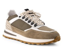 Schuhe Sneaker Leder-Textil earth