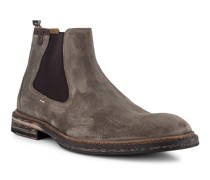 Schuhe Chelsea Boots Veloursleder taupe