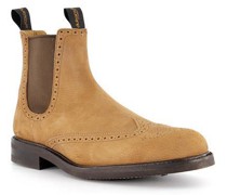 Schuhe Chelsea Boots Leder wasserabweisend hell