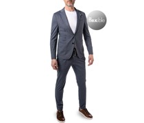 Anzug, Slim Fit, Jersey halbgefüttert