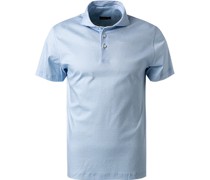 Polo-Shirt Baumwoll-Jersey hellbeige meliert