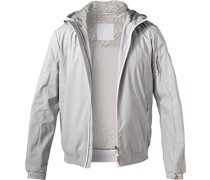 Jacke Blouson Mikrofaser wasserabweisend silber