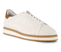 Schuhe Sneaker Leder bianco