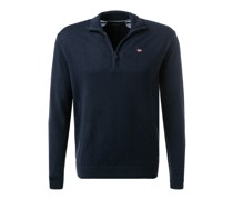 Pullover Troyer Merinowolle marine