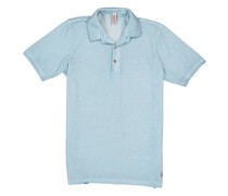 Polo-Shirt Baumwoll-Piqué helltürkis