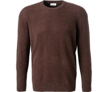 Pullover Wolle-Alpaka kastanie meliert