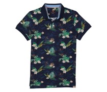 Polo-Shirt Baumwoll-Piqué navy floral