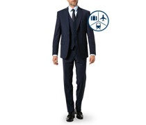 Reise-Anzug mit Weste, Regular Fit, Schurwoll-Stretch