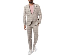 Anzug Sanders-Massa, Slim Fit, Leinen-Schurwolle halbgefüttert
