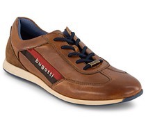 Schuhe Sneaker Leder cognac