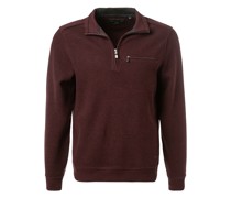 Pullover Troyer Baumwolle bordeaux