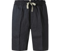 Hose Shorts Relaxed Fit Leinen navy
