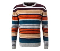 Pullover Wolle multicolor gestreift