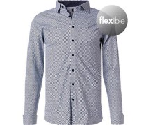 Hemd Jersey -blau gemustert