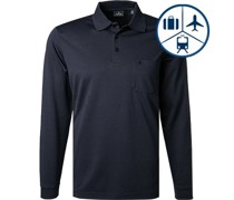 Polo-Shirt Baumwoll-Piqué navy