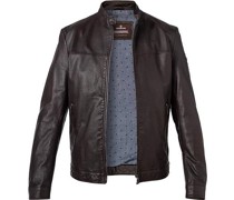 Lederjacke MS Gian Lammnappa dunkel