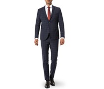 Anzug Super Slim Fit Wolle dunkel kariert
