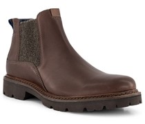 Schuhe Chelsea Boots Leder testa di moro