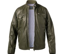 Lederjacke Leder oliv