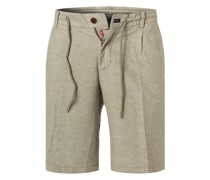 Hose Shorts, Regular Fit, Baumwolle-Leinen