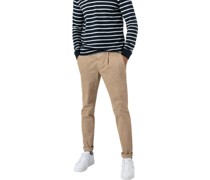 Hose Turin Slim Fit Baumwolle sand