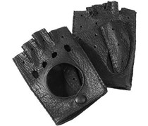 Autofahrer-Halbfingerhandschuhe Peccaryleder