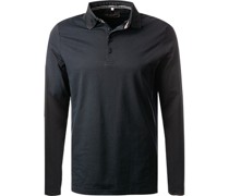 Polo-Shirt Baumwoll-Piqué atmungsaktiv dunkel