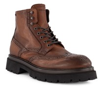 Schuhe Schnürboots Leder cognac