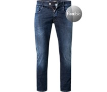 Jeans Anbass Slim Fit Baumwoll-Stretch dunkel
