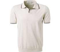 Polo-Shirt Baumwoll-Strick sand