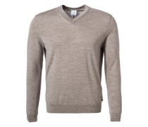 Pullover Schurwolle taupe