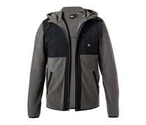 Fleecejacke Mikrofaser hell-schwarz