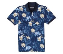 Polo-Shirt Baumwoll-Piqué navy floral