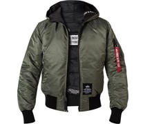 Jacke Wendeblouson Mikrofaser wattiert salbei