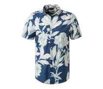 Kurzarmhemd Casual Fit Baumwolle mittel floral