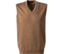 Pullover Pullunder Schurwolle haselnuss