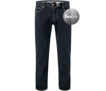 Jeans Straight Fit Baumwoll-Stretch nacht