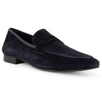Schuhe Loafer Veloursleder navy