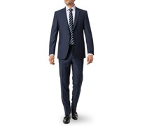 Anzug Modern Fit Schurwolle navy meliert