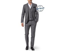 Anzug mit Weste, Slim Fit, Schurwolle Super100