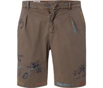 Hose Shorts Baumwolle oliv