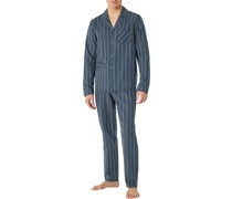 Schlafanzug Pyjama Bio Baumwolle nacht gestreift