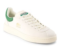 Schuhe Sneaker Leder creme-grün