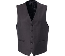 Anzugweste Modern Fit Schurwolle dunkel