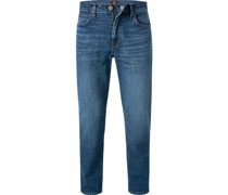 Jeans, Regular Tapered Fit, Baumwoll-Stretch
