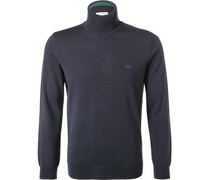 Rollkragenpullover Wolle dunkel