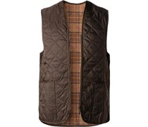 Jacke Wendeweste Mikrofaser-Baumwolle -beige